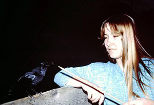 Ana with a crow